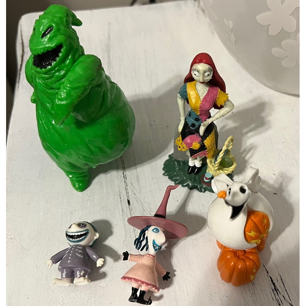 5 Disney Nightmare Before Christmas Oogie-Sally Toy PVC Figures Cake Toppers Lot